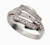 серебряное кольцо с цирконом  57069357